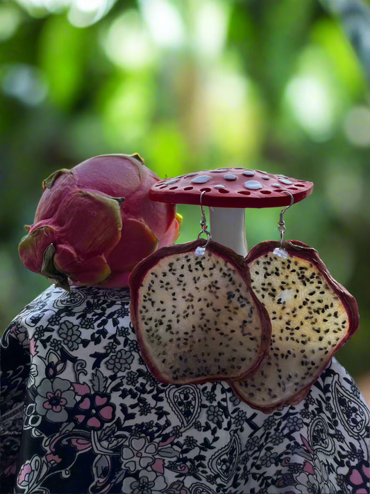 Real Dragonfruit Earrings